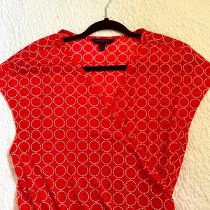 Banana Republic Coral wrap dress (knee length)